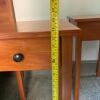 Pair of Narrow Wood One-Drawer Side Tables - 10