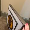 17" x 17" Framed Signed Figural Floral Enamel Artwork - 3