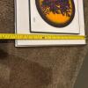 17" x 17" Framed Signed Figural Floral Enamel Artwork - 10