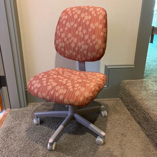 Upholstered Rolling Office Chair, 1 of 2