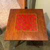 Wood Pedestal Game Table with Checkerboard Top - 2