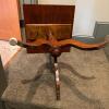 Wood Pedestal Game Table with Checkerboard Top - 4