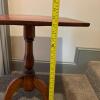 Wood Pedestal Game Table with Checkerboard Top - 8