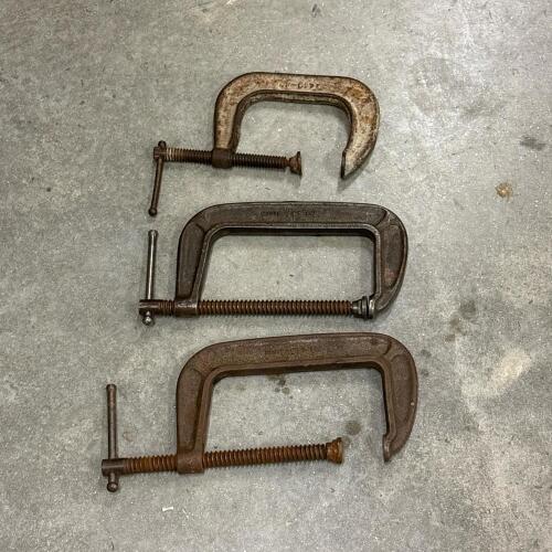 Trio of Vintage C-Clamps - Two Brink and Cotton
