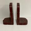 Pair of Embossed Leather Figural Bookends - 2