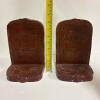 Pair of Embossed Leather Figural Bookends - 6