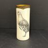 Laura Zindel Studio Ceramic Vase with Bird Illustration