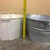 Pair of Large Decorative Metal Tubs - 13