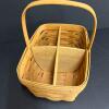 Longaberger Handwoven Divided Basket with Handle - 1996 - 2
