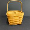 Longaberger Handwoven Divided Basket with Handle - 1996 - 3