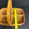 Longaberger Handwoven Divided Basket with Handle - 1996 - 7