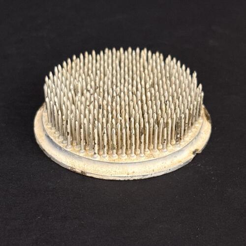 Vintage Round Metal Pin-Type Flower Frog