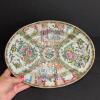 Rose Medallion-Style Decorated Ceramic Platter