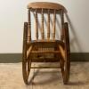 Child's Spindle-Back Wooden Rocking Chair With Cane Seat - 3