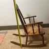 Child's Spindle-Back Wooden Rocking Chair With Cane Seat - 4