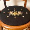 Victorian-Style Wooden Armchair With Needlepoint Seat - 3