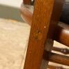 Victorian-Style Wooden Armchair With Needlepoint Seat - 7