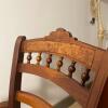 Victorian-Style Wooden Armchair With Needlepoint Seat - 9