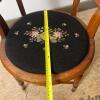 Victorian-Style Wooden Armchair With Needlepoint Seat - 12