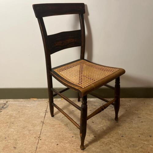 Antique Cane Seat Side Chair in 19th Century Style