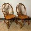 Pair of Windsor-Style Wooden Side Chairs