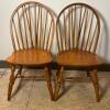 Pair of Windsor-Style Wooden Side Chairs - 2