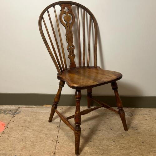 Windsor-Style Side Chair With Shaped Spindle Back