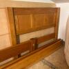 XL Twin Bed Wooden Frame with Brass Medallion Detail - 5