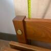 XL Twin Bed Wooden Frame with Brass Medallion Detail - 7