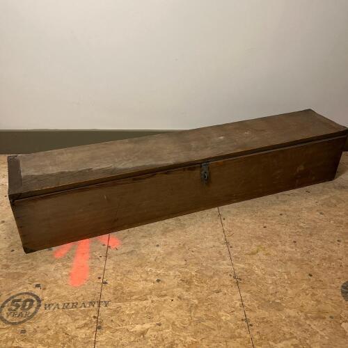 Wooden Storage Chest with Metal Corner Brackets