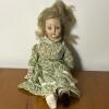 Antique-Style Porcelain Doll in Floral Dress
