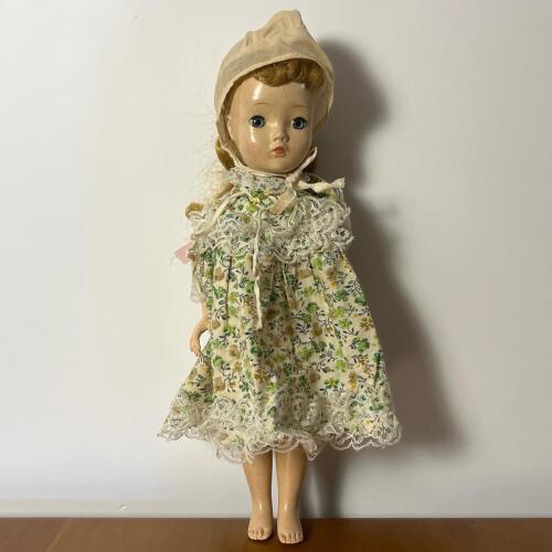 Alexander Vintage Doll in Floral Dress and Bonnet
