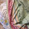 Vintage Floral and Striped Patterned Bed Linens - 2