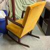 Rocking Chair in Gold Velvet Upholstery - 2