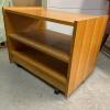 Oak Veneer Rolling Media Stand, Modern Style - 7