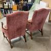 Vintage Pair of Martha Washington Federal Mahogany Upholstered Armchairs - 3