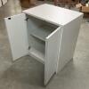 Vintage White Two Door Cabinet with Shelf - 2