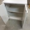 Vintage White Two Door Cabinet with Shelf - 3