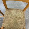 Wood Butcher Block Table with Pair of Rush Seat Bar Stools - 5