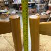 Wood Butcher Block Table with Pair of Rush Seat Bar Stools - 8