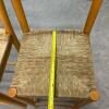 Wood Butcher Block Table with Pair of Rush Seat Bar Stools - 10