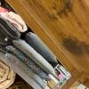 Wood Butcher Block Table with Pair of Rush Seat Bar Stools - 13