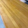 Wood Butcher Block Table with Pair of Rush Seat Bar Stools - 15