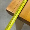 Wood Butcher Block Table with Pair of Rush Seat Bar Stools - 16