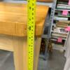 Wood Butcher Block Table with Pair of Rush Seat Bar Stools - 18