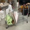 Nexel Chrome Wire Mail Cart with Two Tiers