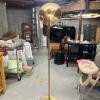 Brass Torchiere Floor Lamp Art Deco-Style - 2