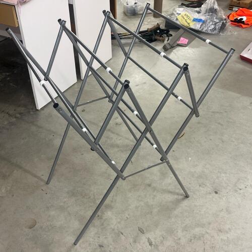 Folding Metal Drying Rack Silver Finish