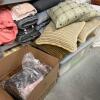 Assorted Decorative Pillows, Comforters, and Linens Pickers Lot - 2