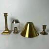 Brass and Metal Candle Holders and Shades Assortment - 6